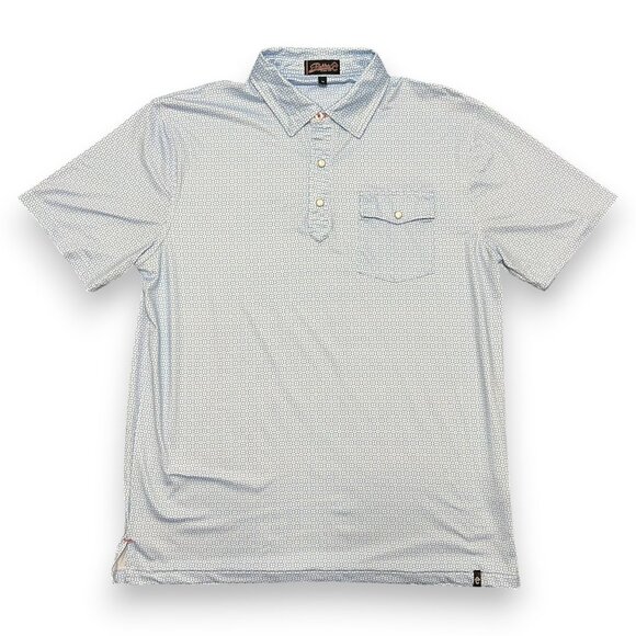Rafter C Men's Light Blue Pattern Polo Size Medium - Picture 1 of 5